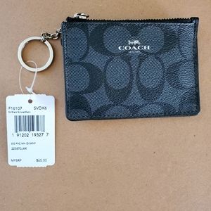 Mini Skinny Id Case In Colorblock Signature Canvas